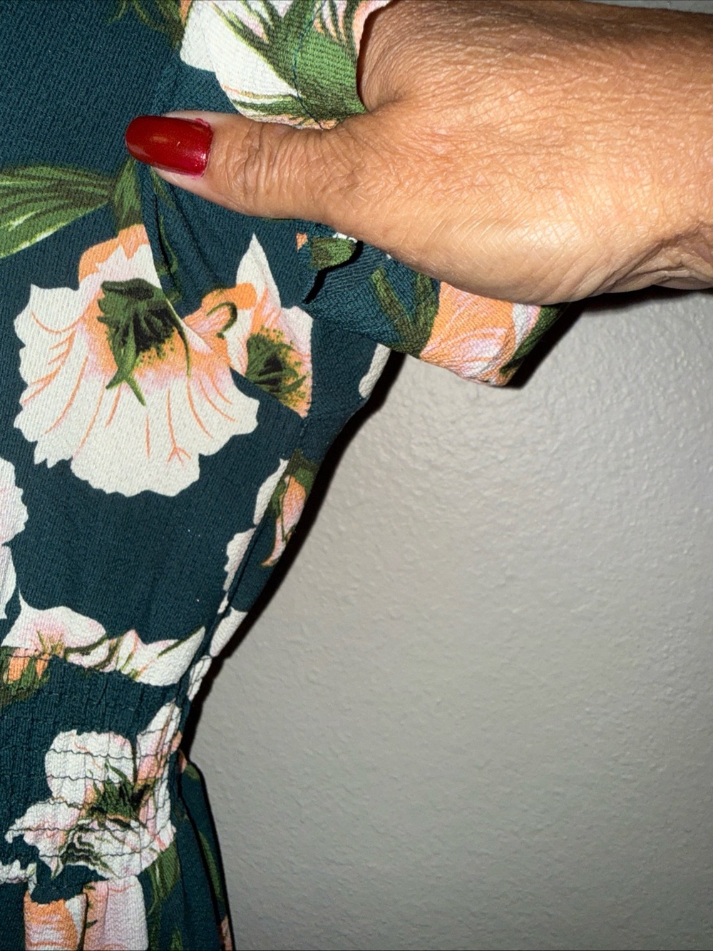 #861 Boutique Hunter Green/Multi Floral Button-Down Maxi Dress Size Extra Small - Picture 7 of 9